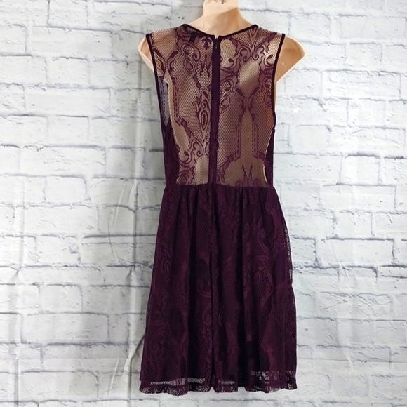 Express Lace Dress Purple Sleeveless Sz S - Picture 4 of 5